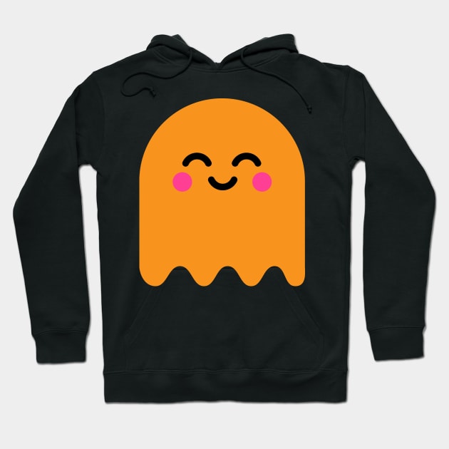 Cute Ghost Orange Hoodie by vo_maria